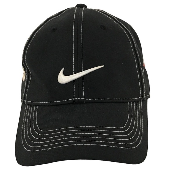 Nike Golf Swoosh Adjustable Black Ball Cap - Picture 1 of 16